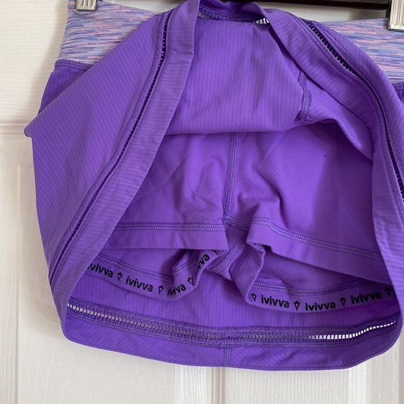 Ivivva Lululemon for Girls Skirt with built in shorts. Girls size 6 - Picture 3 of 9